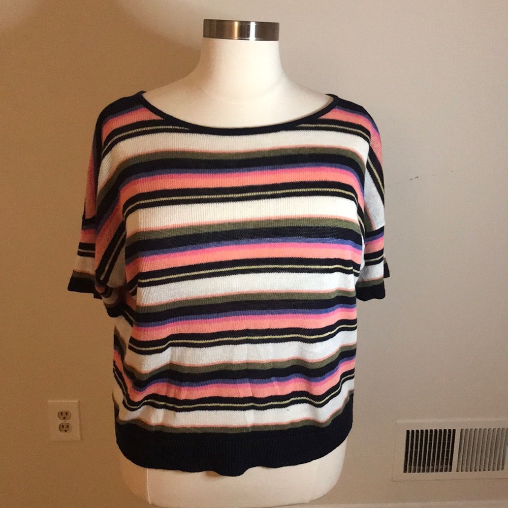 Talbots 2X Horizontal Stripe Sweater